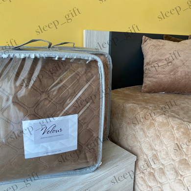 Велюрове покривало "Капучино", капучино, 150х220