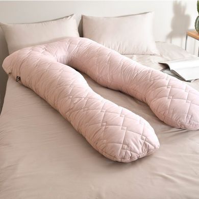 П-подібна стьобана подушка для вагітних, Бежевий, 140х75х20