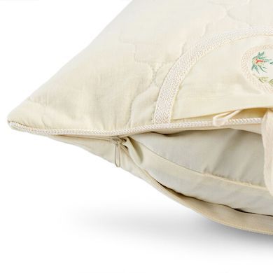 Подушка з гречаною лузгою ORGANIC, молочний, 40х40